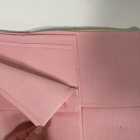 Vintage Tablecloth & 4 Napkins Pink Daisy Flower Applique New Never Used Retro - Picture 5 of 7